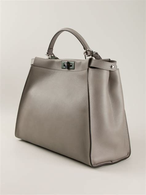 fendi peekaboo grey vs brown|fendi peekaboo crossover.